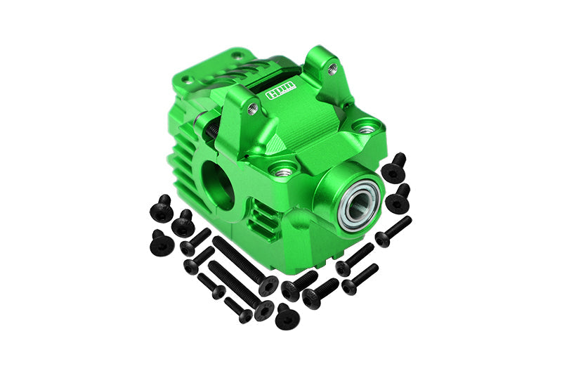 Aluminum 7075 Alloy Front Differential Housing (Larger Inner Bearings) For Traxxas 1:10 Rustler 4X4 VXL / Slash 4X4 VXL / Hoss 4X4 VXL / Ford Fiesta / Ford F150 / Stampede 4X4 / 1:7 AWD XO-01 - Green