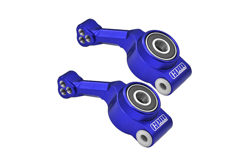 Aluminum 7075 Alloy Rear Stub Axle Carriers For Traxxas 1:10 Rustler / Hoss / Slash / Ford Fiesta / Nitro Rustler / Nitro Slash / Stampede / Rustler 4X4 Ultimate / Slash 4X4 Ultimate Upgrades - Blue