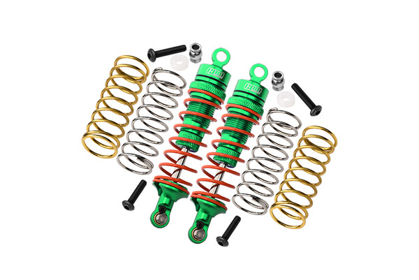 Traxxas Rustler 4X4 VXL (67076-4) / Hoss 4X4 VXL (90076-4) Aluminum Front Adjustable Shocks 87mm - 1Pr Set Green