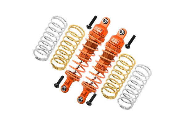 Traxxas Rustler 4X4 VXL (67076-4) / Hoss 4X4 VXL (90076-4) Aluminum Front Adjustable Shocks 87mm - 1Pr Set Orange