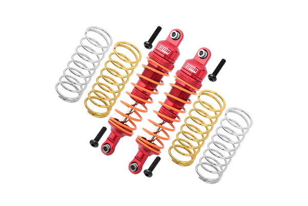 Traxxas Rustler 4X4 VXL (67076-4) / Hoss 4X4 VXL (90076-4) Aluminum Front Adjustable Shocks 87mm - 1Pr Set Red