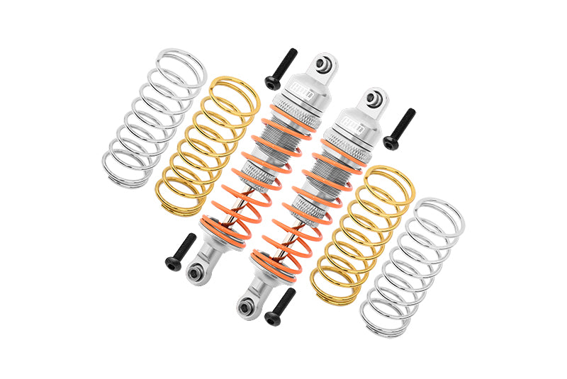 Traxxas Rustler 4X4 VXL (67076-4) / Hoss 4X4 VXL (90076-4) Aluminum Front Adjustable Shocks 87mm - 1Pr Set Silver