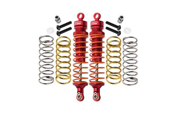 Traxxas Rustler 4X4 VXL (67076-4) / Hoss 4X4 VXL (90076-4) Aluminum Rear Adjustable Shocks 102mm - 1Pr Set Red