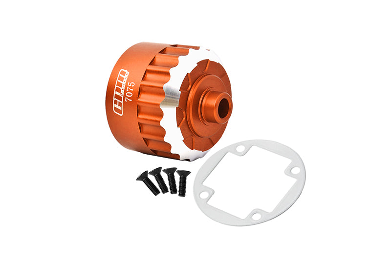 Aluminum 7075 Alloy Front Or Center Or Rear Diff Housing For LOSI 1:6 Super Baja Rey 4x4-LOS05013 / Super Baja Rey 2.0 Brushless Desert Truck-LOS05021 Upgrades - Orange