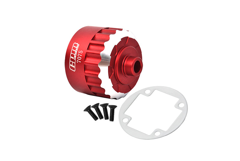 Aluminum 7075 Alloy Front Or Center Or Rear Diff Housing For LOSI 1:6 Super Baja Rey 4x4-LOS05013 / Super Baja Rey 2.0 Brushless Desert Truck-LOS05021 Upgrades - Red