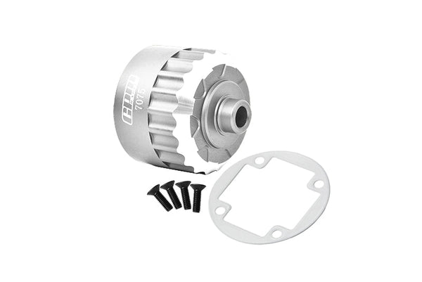 Aluminum 7075 Alloy Front Or Center Or Rear Diff Housing For LOSI 1:6 Super Baja Rey 4x4-LOS05013 / Super Baja Rey 2.0 Brushless Desert Truck-LOS05021 Upgrades - Silver