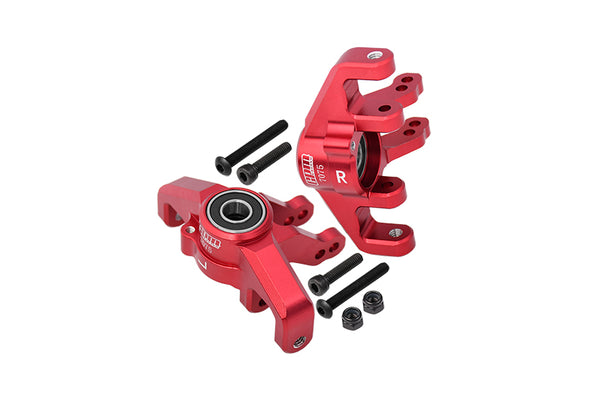 Aluminum Front Knuckle Arms For LOSI 1:6 4WD Super Baja Rey LOS05013 / Super Baja Rey 2.0 LOS05021 Upgrades - Red