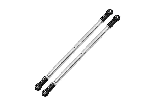 Losi 1/6 4WD Super Baja Rey 2.0 LOS05021 Stainless Steel Adjustable Rear Upper Chassis Link Tie Rods With Aluminium Ends - 2Pc Set Black