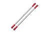 Losi 1/6 4WD Super Baja Rey 2.0 LOS05021 Stainless Steel Adjustable Rear Upper Chassis Link Tie Rods With Aluminium Ends - 2Pc Set Red