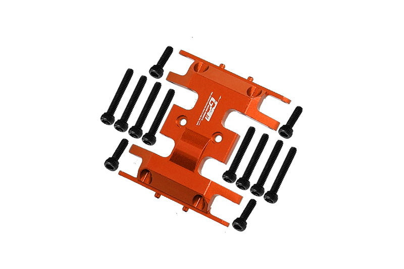 Axial 1/24 SCX24 4WD Deadbolt / Jeep Wrangler Aluminum Lower Gear Cover - 1Pc Set Orange