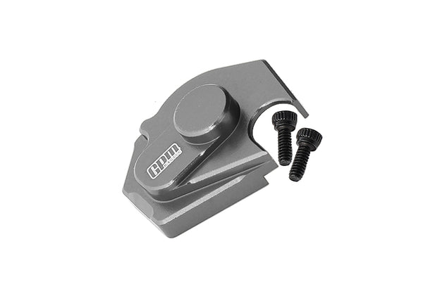 Axial 1/24 SCX24 4WD Deadbolt / Jeep Wrangler Aluminum Main Gear Cover - 1Pc Set Gray Silver