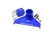 Aluminium Alloy Rear Spare Wheel Positioning Bracket For Axial 1/6 SCX6 Jeep JLU Wrangler AXI05000 - 10Pc Set Blue