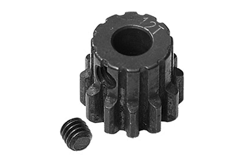 High Carbon Steel Motor Gear 12T For Axial 1/6 SCX6 Jeep JLU Wrangler AXI05000 - 2Pc Set Black