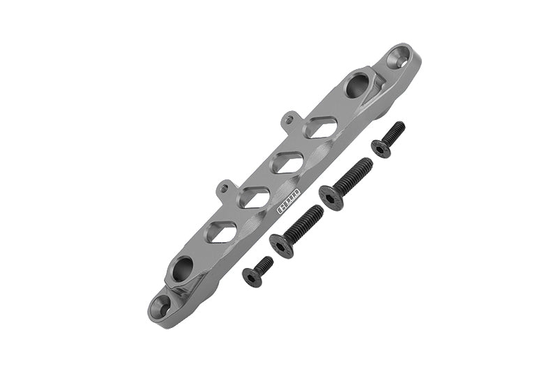 Aluminum Front Chassis Brace For Axial 1/6 SCX6 Jeep JLU Wrangler AXI05000 - 5Pc Set Gray Silver