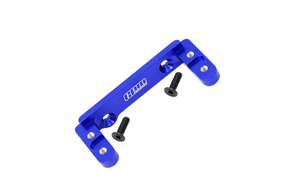 Aluminum 2-Speed Transmission Servo Mount For Axial 1/6 SCX6 Jeep JLU Wrangler AXI05000 - 3Pc Set Blue