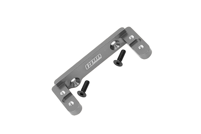 Aluminum 2-Speed Transmission Servo Mount For Axial 1/6 SCX6 Jeep JLU Wrangler AXI05000 - 3Pc Set Gray Silver