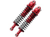 Aluminum Front Or Rear Thickened Spring Dampers 145mm For Axial 1/6 SCX6 Jeep JLU Wrangler AXI05000 - 2Pc Set Red