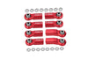 Rear Link Bar Aluminum Ball Ends For Axial 1/6 SCX6 Jeep JLU Wrangler AXI05000 - 8Pc Set Red