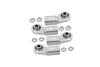 Front Steering Tie Rod Aluminum Ball Ends For Axial 1/6 SCX6 Jeep JLU Wrangler AXI05000 - 4Pc Set Silver