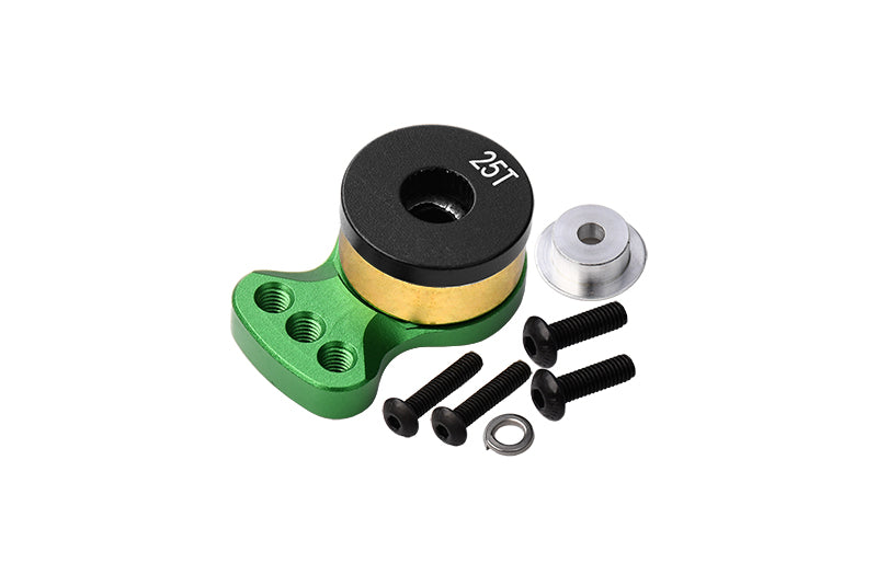 R/C Car Parts : Aluminum 6061 Alloy Hi-Torque Servo Saver For 25T Spline Output Shaft (S) - Green