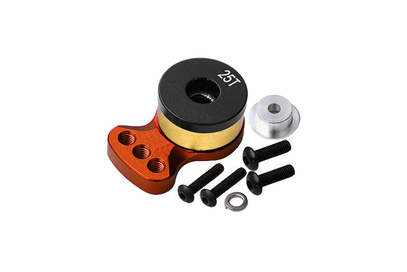 R/C Car Parts : Aluminum 6061 Alloy Hi-Torque Servo Saver For 25T Spline Output Shaft (S) - Orange