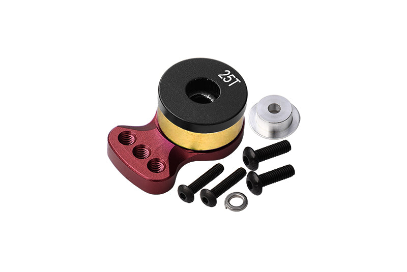 R/C Car Parts : Aluminum 6061 Alloy Hi-Torque Servo Saver For 25T Spline Output Shaft (S) - Red