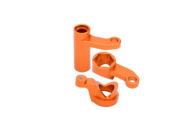 Team Corally 1/10 Sketer XL4S C-00191 Aluminum Steering Assembly - 3Pc Set Orange