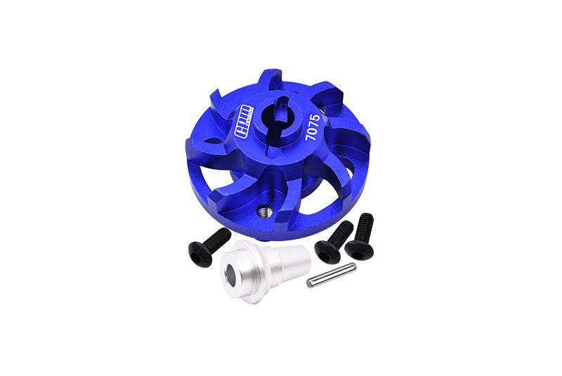 Aluminum 7075 Alloy Spur Gear Adapter For Traxxas 1:10 Slash / Rustler / Bandit / Ford F-150 / BigFoot / Drag Slash / Ford Fiesta / Jato / Stampede Upgrade Parts - Blue