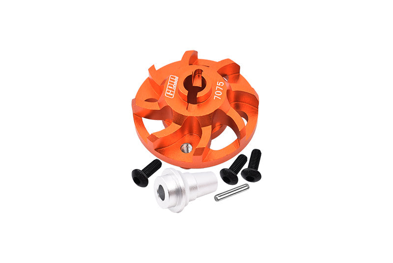 Aluminum 7075 Alloy Spur Gear Adapter For Traxxas 1:10 Slash / Rustler / Bandit / Ford F-150 / BigFoot / Drag Slash / Ford Fiesta / Jato / Stampede Upgrade Parts - Orange