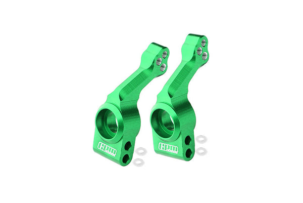 Aluminum 7075 Alloy Rear Stub Axle Carriers For Traxxas 1:10 Slash Pro 2WD / F-150 SVT Raptor / Fiesta ST Rally / Rustler 4X4 / Hoss 4X4 / Slash 4X4 / Stampede 4X4 Upgrade Parts - Green