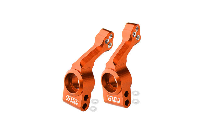 Aluminum 7075 Alloy Rear Stub Axle Carriers For Traxxas 1:10 Slash Pro 2WD / F-150 SVT Raptor / Fiesta ST Rally / Rustler 4X4 / Hoss 4X4 / Slash 4X4 / Stampede 4X4 Upgrade Parts - Orange