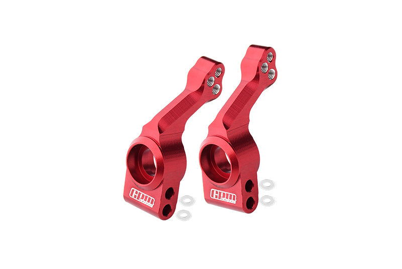 Aluminum 7075 Alloy Rear Stub Axle Carriers For Traxxas 1:10 Slash Pro 2WD / F-150 SVT Raptor / Fiesta ST Rally / Rustler 4X4 / Hoss 4X4 / Slash 4X4 / Stampede 4X4 Upgrade Parts - Red