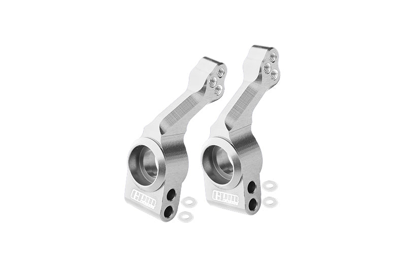 Aluminum 7075 Alloy Rear Stub Axle Carriers For Traxxas 1:10 Slash Pro 2WD / F-150 SVT Raptor / Fiesta ST Rally / Rustler 4X4 / Hoss 4X4 / Slash 4X4 / Stampede 4X4 Upgrade Parts - Silver