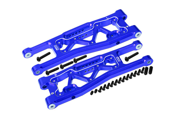 Aluminium 6061-T6 Front Lower Arms For Traxxas 1/8 4WD Sledge Monster Truck 95076-4 - 23Pc Set Blue