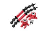 Traxxas Slash 4X4 / Slash 4X4 LCG Steel+Aluminium Widen Front CVD Drive Shaft With Knuckle Arm - 12Pc Set Red