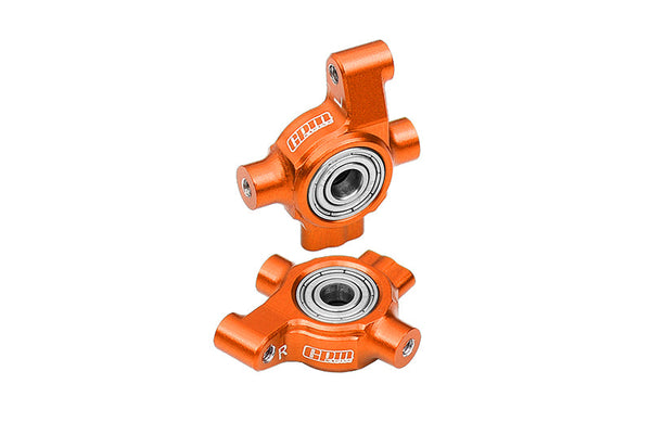 Aluminum 7075 Alloy Front Steering Block (Larger Inner Bearings) For Traxxas 1/10 4-Tec Drift Ford Mustang RWD Drift Car RTR 105237-4 Upgrades - Orange