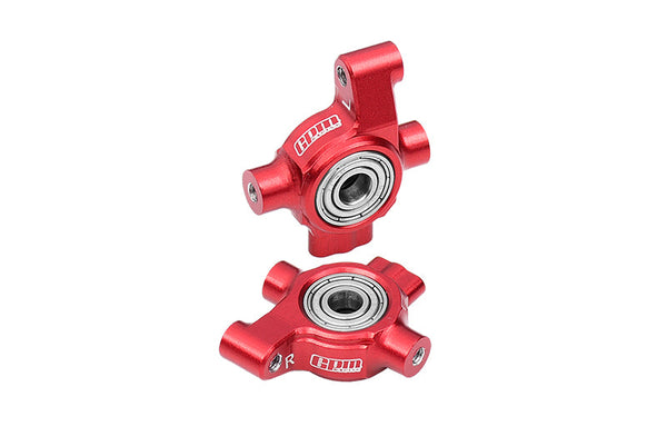 Aluminum 7075 Alloy Front Steering Block (Larger Inner Bearings) For Traxxas 1/10 4-Tec Drift Ford Mustang RWD Drift Car RTR 105237-4 Upgrades - Red