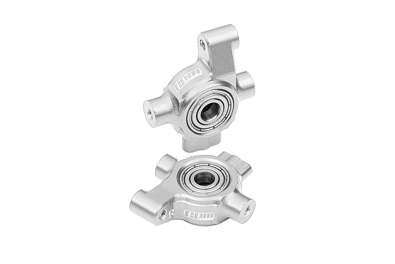 Aluminum 7075 Alloy Front Steering Block (Larger Inner Bearings) For Traxxas 1/10 4-Tec Drift Ford Mustang RWD Drift Car RTR 105237-4 Upgrades - Silver