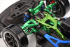 Aluminum 7075 Alloy Front Lower Suspension Arms For Traxxas 1/10 4-Tec Drift Ford Mustang RWD Drift Car RTR 105237-4 Upgrades - Green