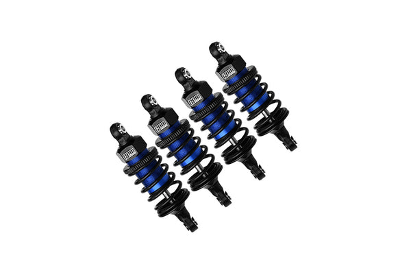 Aluminum 6061 Alloy Front+Rear (60mm) Oil Filled Ultra Shocks For Traxxas 1/10 4-Tec Drift Ford Mustang RWD Drift Car RTR 105237-4 Upgrades - Blue