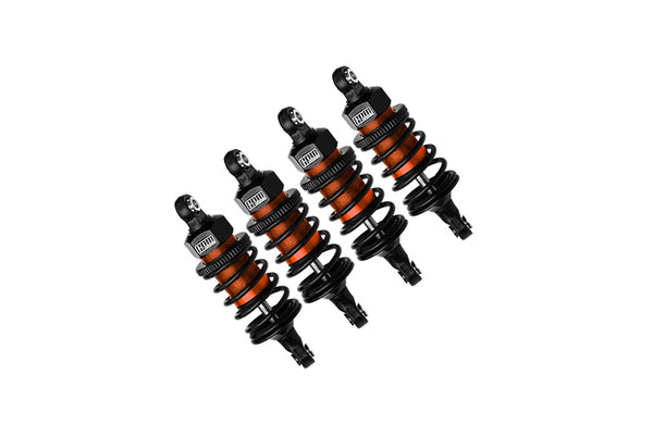 Aluminum 6061 Alloy Front+Rear (60mm) Oil Filled Ultra Shocks For Traxxas 1/10 4-Tec Drift Ford Mustang RWD Drift Car RTR 105237-4 Upgrades - Orange