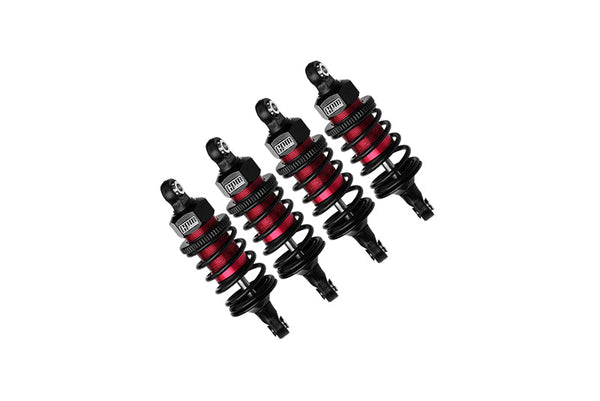 Aluminum 6061 Alloy Front+Rear (60mm) Oil Filled Ultra Shocks For Traxxas 1/10 4-Tec Drift Ford Mustang RWD Drift Car RTR 105237-4 Upgrades - Red