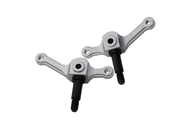 Tamiya 1/14 Truck Aluminum Front Knuckle Arm - 1Pr Gray Silver