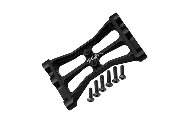 Aluminum 7075 Rear Chassis Crossmember For Traxxas 1:10 TRX 4 Trail Defender Crawler / TRX 6 Mercedes Benz G63 Upgrades - Black