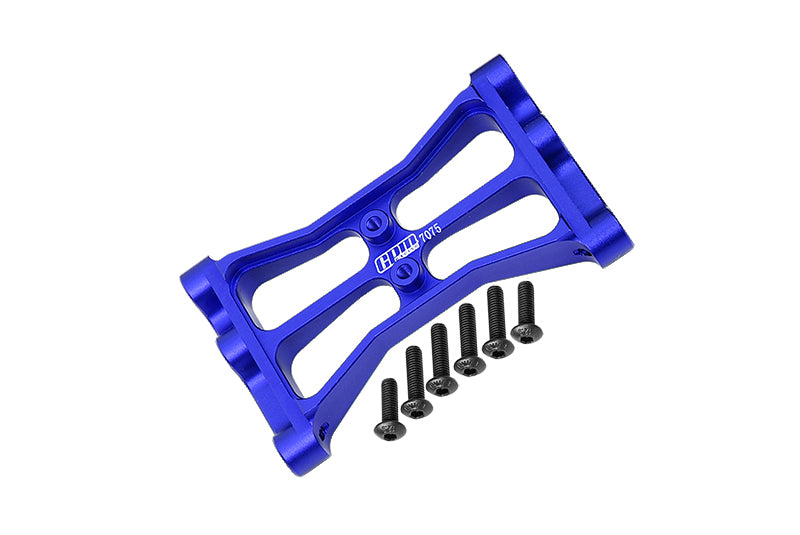 Aluminum 7075 Rear Chassis Crossmember For Traxxas 1:10 TRX 4 Trail Defender Crawler / TRX 6 Mercedes Benz G63 Upgrades - Blue