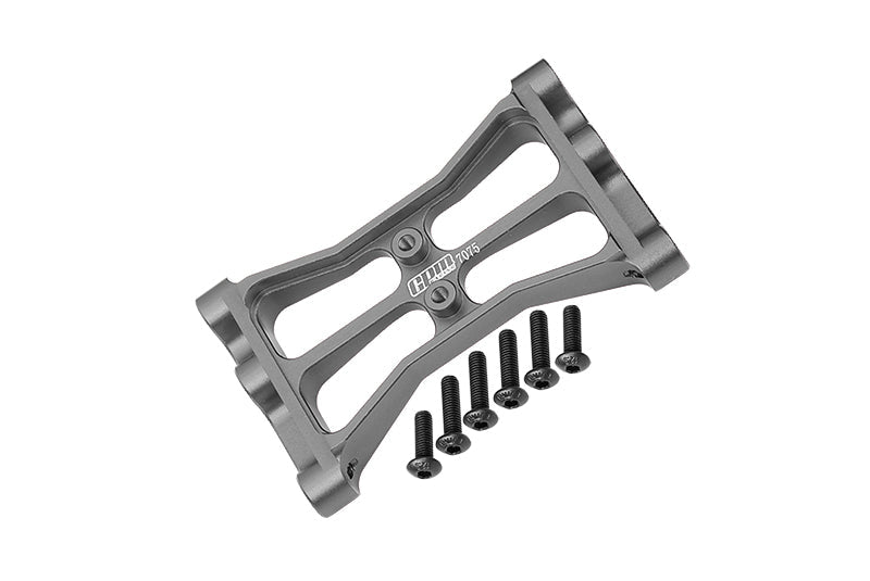 Aluminum 7075 Rear Chassis Crossmember for Traxxas 1:10 TRX 4 Trail Defender Crawler/TRX 6 Mercedes Benz G63 Upgrades - Gray Silver