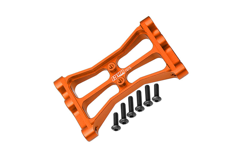 Aluminum 7075 Rear Chassis Crossmember For Traxxas 1:10 TRX 4 Trail Defender Crawler / TRX 6 Mercedes Benz G63 Upgrades - Orange