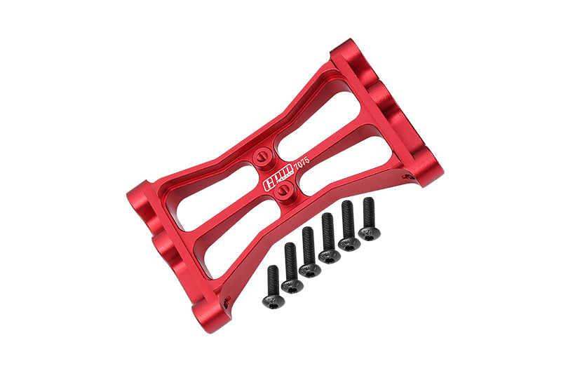 Aluminum 7075 Rear Chassis Crossmember For Traxxas 1:10 TRX 4 Trail Defender Crawler / TRX 6 Mercedes Benz G63 Upgrades - Red