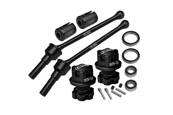 Carbon Steel Front Or Rear CVD Drive Shaft 88mm With Aluminum Wheel Lock + Hex Claw For Traxxas 1:8 4WD Maxx Slash 6S-102076-4 / 1:10 4WD Maxx-89076-4 Monster Truck Upgrades - Black