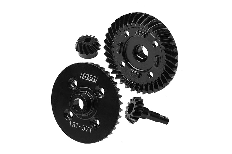 4140 Medium Carbon Steel Front And Rear Spiral Differential Ring Gear & Pinion Gear For Traxxas 1:10 Maxx-89076-4 / 1:8 Maxx Slash 6S-102076-4 / 1:10 Maxx with WideMAXX-89086-4 Monster Truck Upgrades